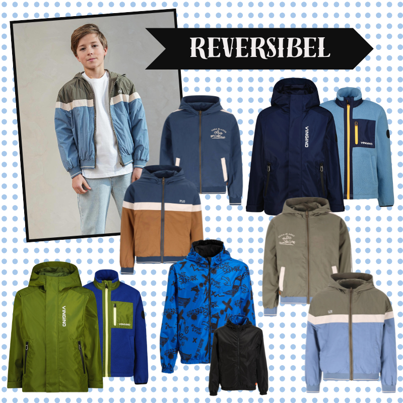 De reversibel jas voor jongens is populair. Welke jas is jouw favoriet?