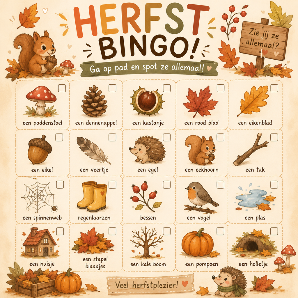 De leukste herfst uitjes en knutseltips! + gratis herfstbingo..